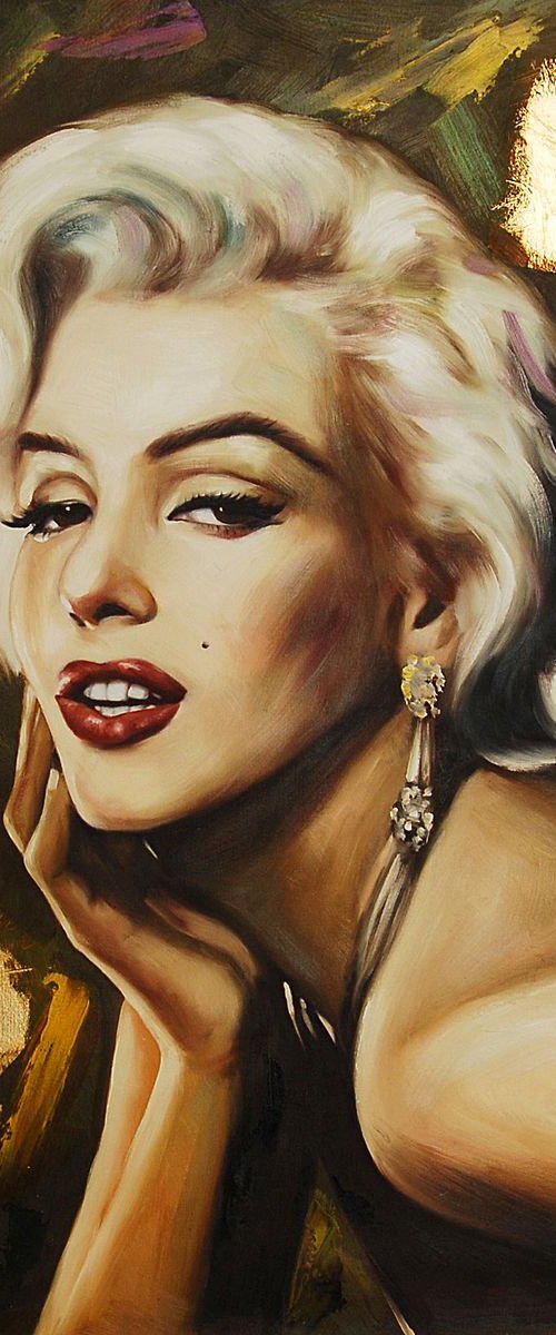 Marilyn Monroe Portrait | Black Edition No.08 by Di Capri