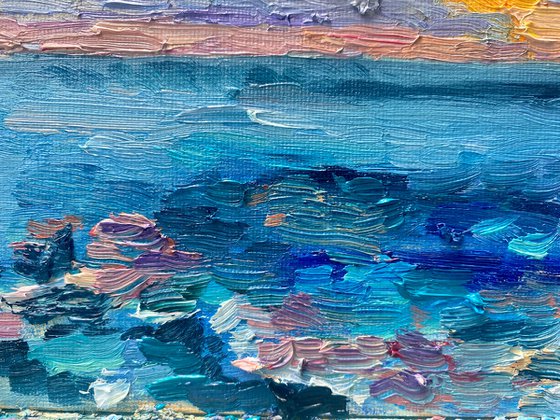 Sunset in the sea
