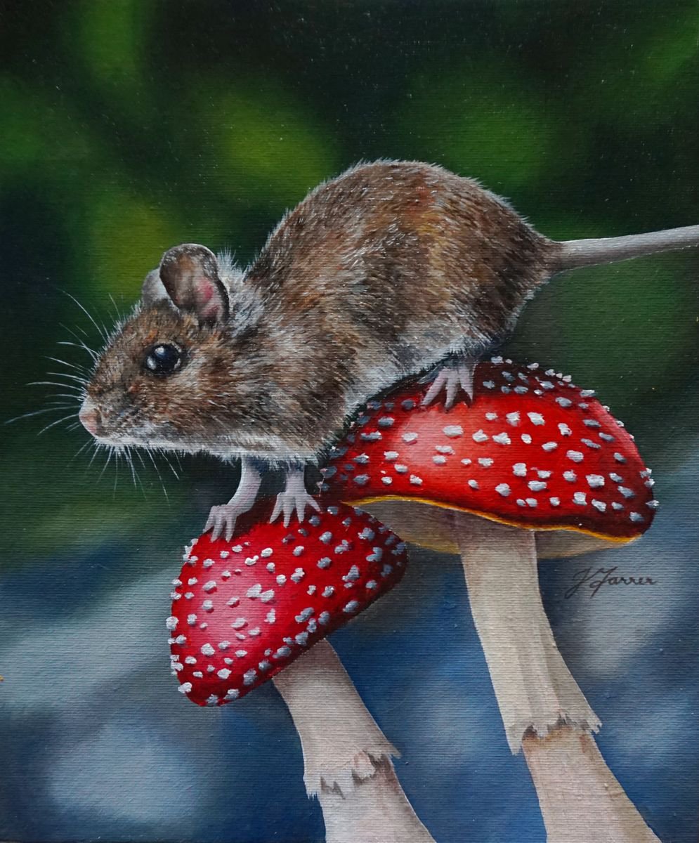 Fly Agaric with Mouse #2 by Jayne Farrer