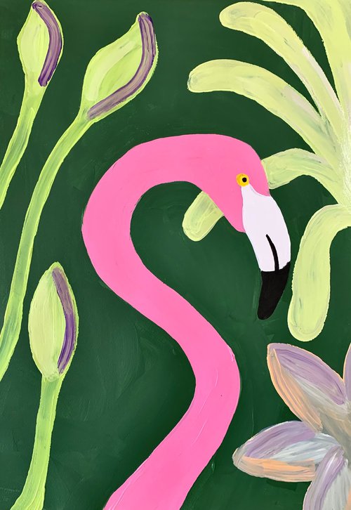 A pink flamingo by Aurora Camaiani