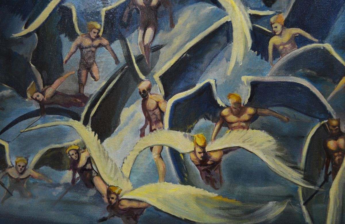 Angels Demons Oil Painting Artfinder