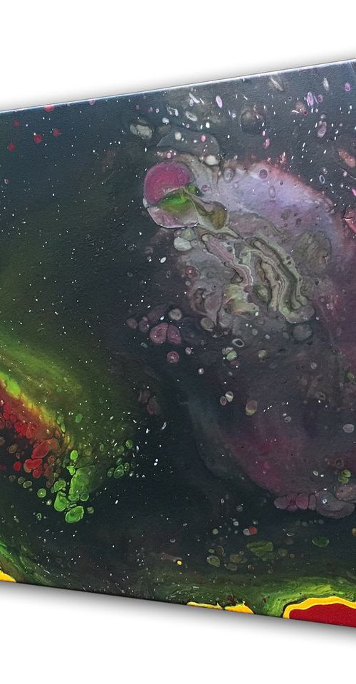 "Science Experiment" - FREE USA SHIPPING - Original Abstract PMS Fluid Acrylic Painting - 20 x 16 inches by Preston M. Smith (PMS)