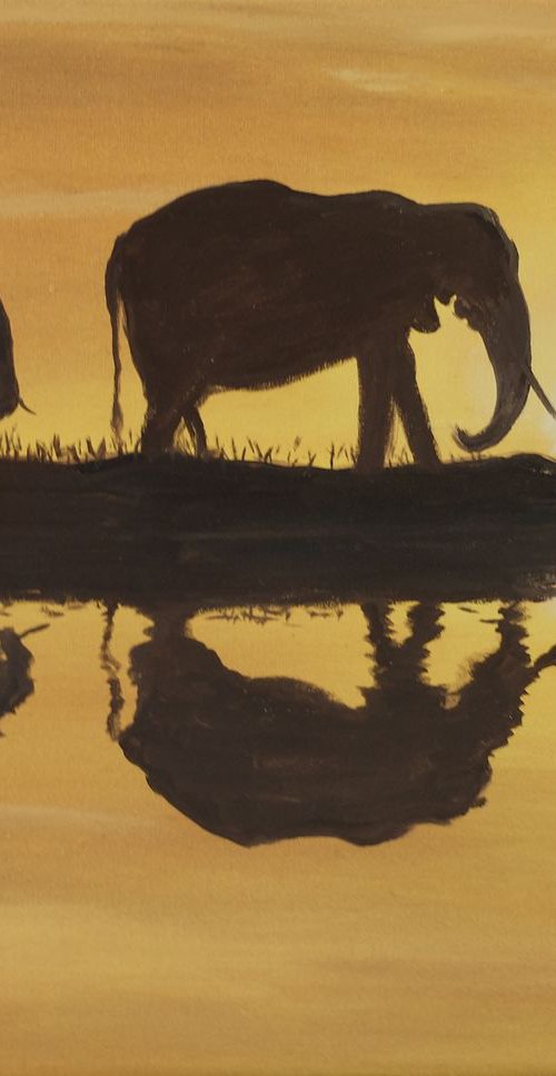 Elephants by Valeriia Radziievska
