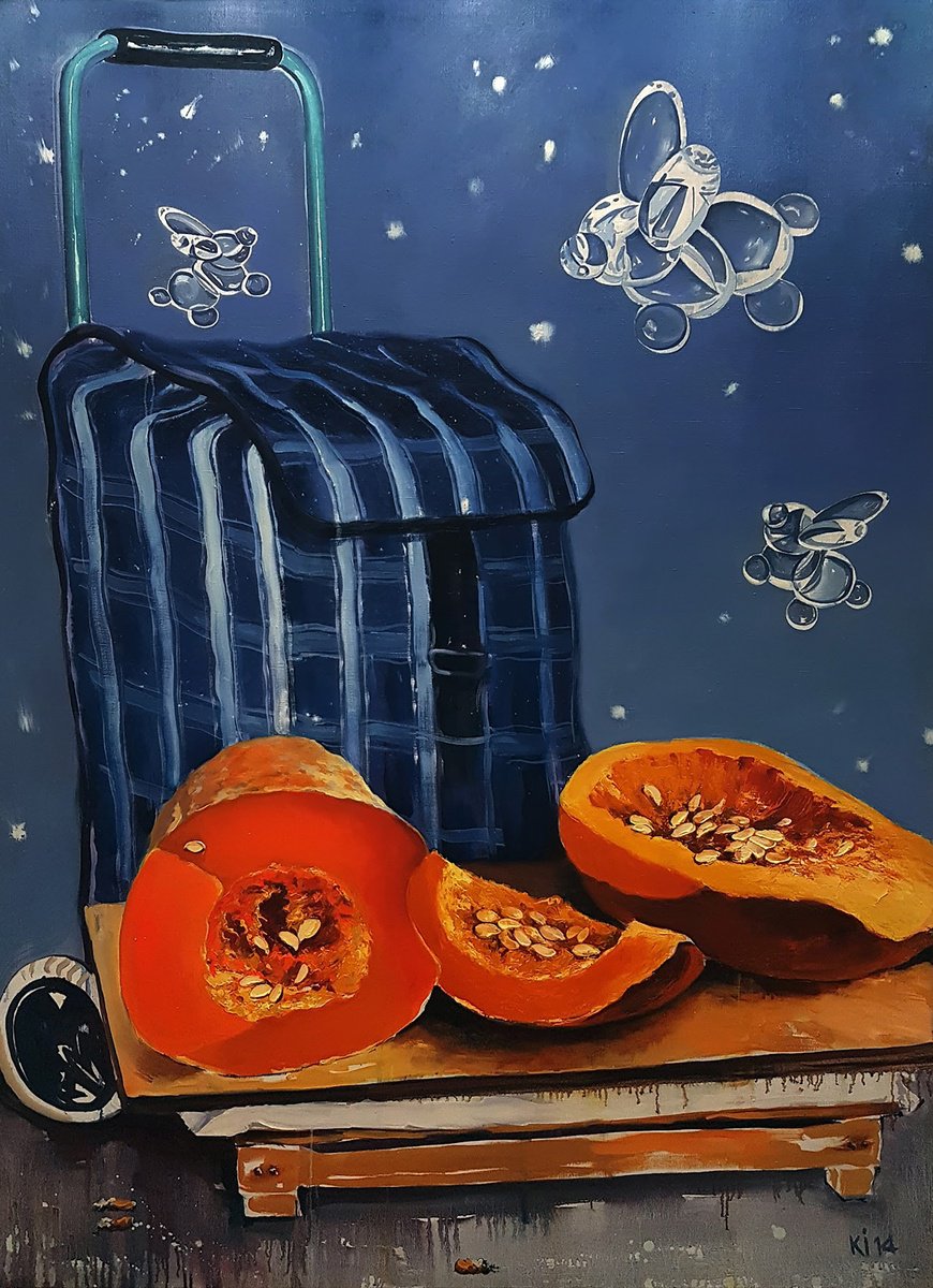 Impressionistic Still Life Oil Painting By Igor Konovalov, 53 X 73, Kravchuchka, Original Artwork