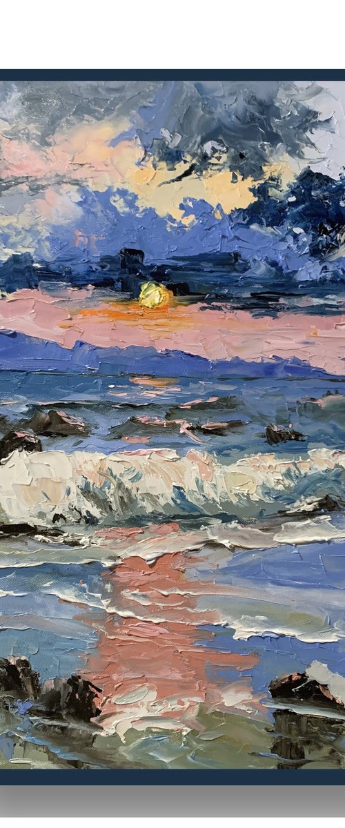 Pink Sunset Seascape. by Vita Schagen