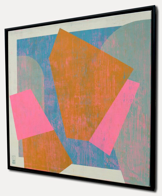 Fractured fallen pink orange