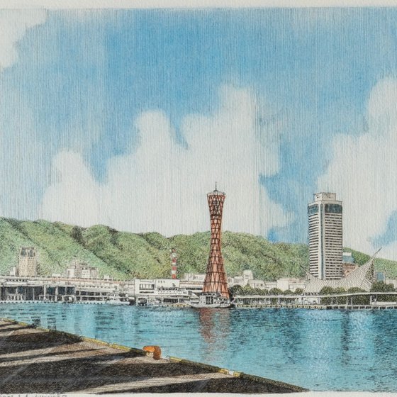 Panoramic View of Kobe Port and Meriken Park