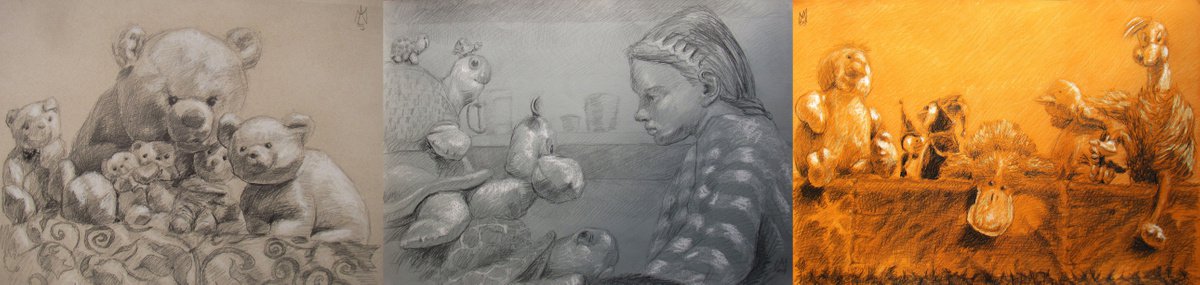 Portrait Drawing By Antonio Mele, 81 X 19, La Scelta, Original Artwork