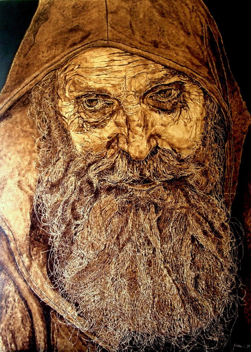 Expressive Painting , Humility By Milis Pyrography, 20 X 28, Artwork For Sale On Artfinder
