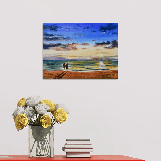 Golden sea (Linen canvas)