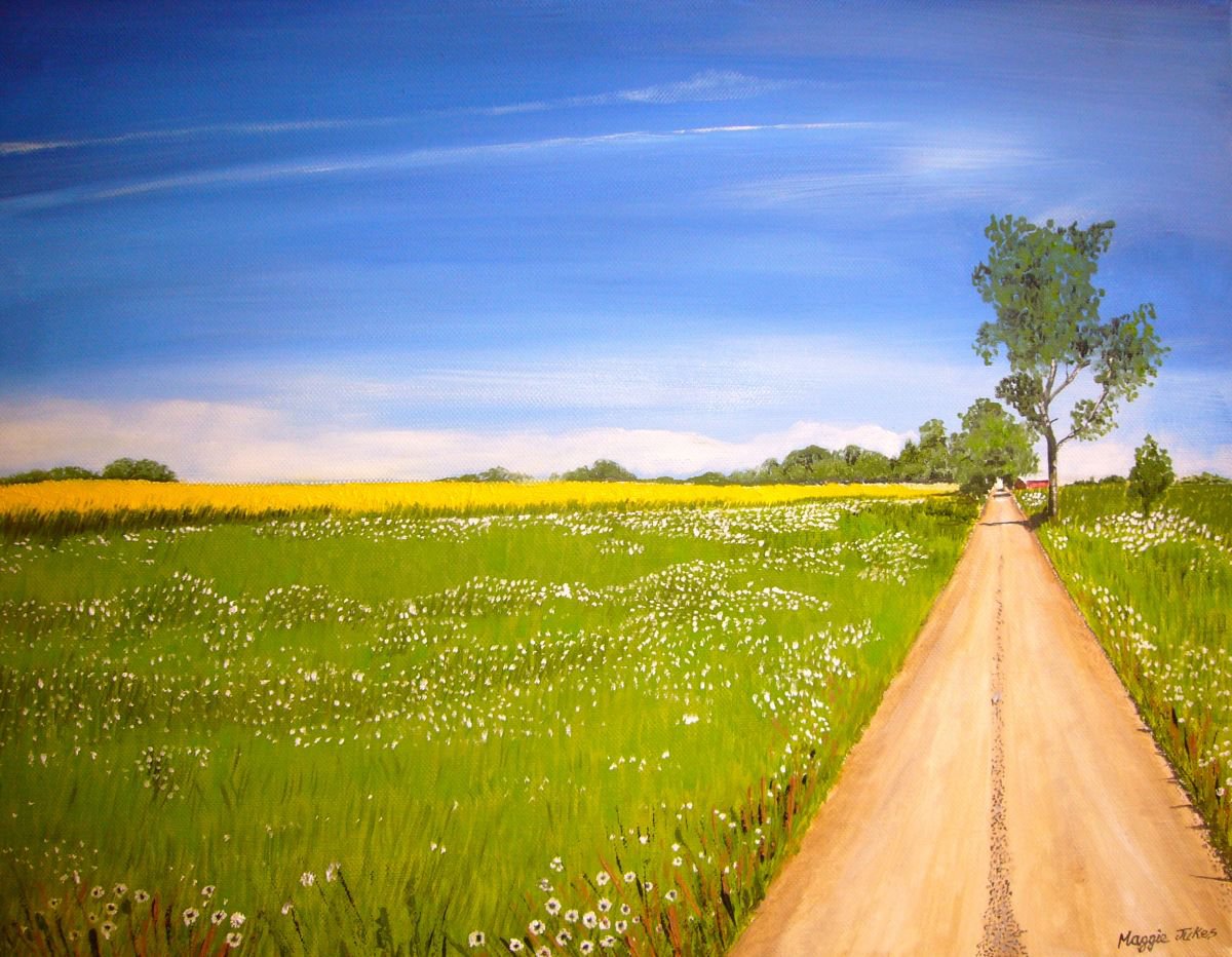 The Long Road By Maggie Jukes, 18 X 14, Artwork For Sale On Artfinder