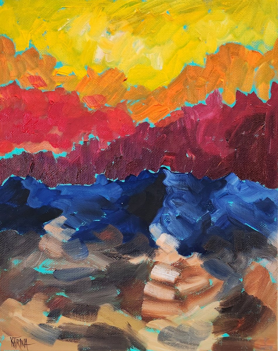 Foothills - Landscape - Abstract by Katrina Case