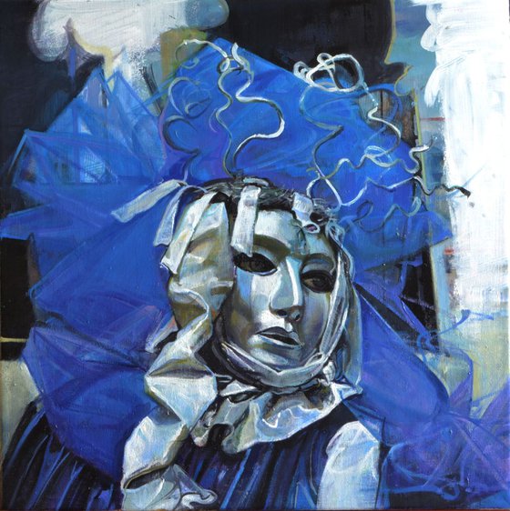 Venetian Carnival in blue.