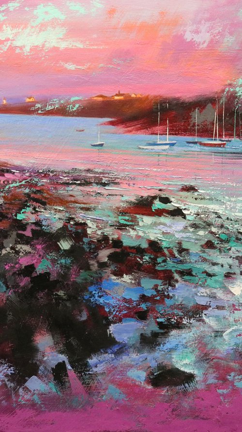 The Impression of Rockport Harbor by Chin H Shin