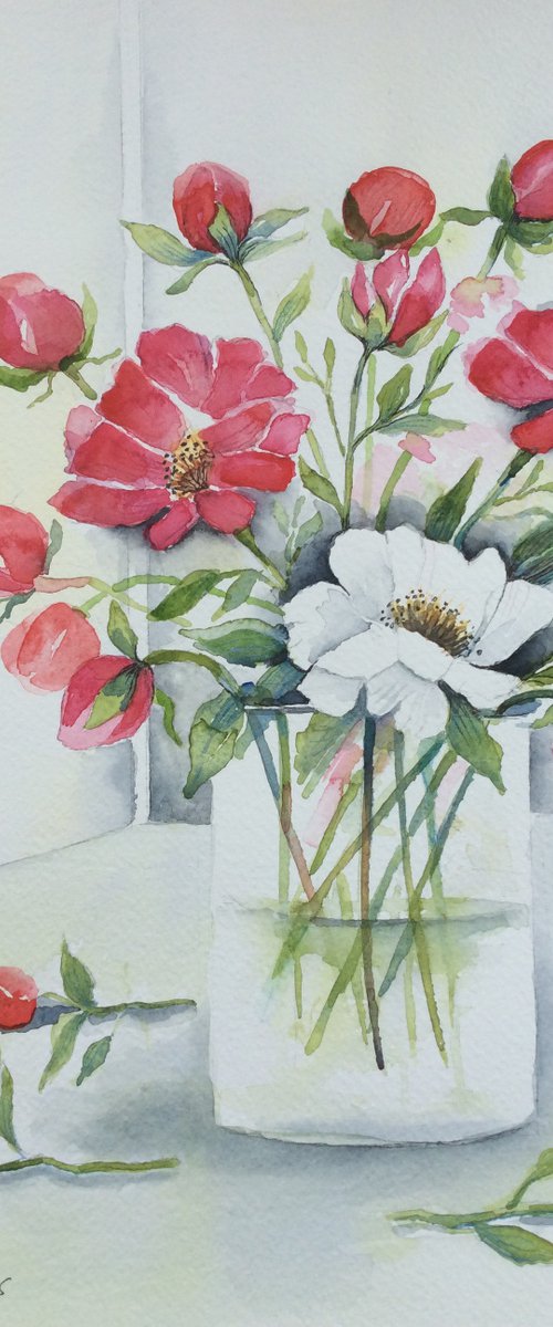 Peonies by Angela Rendall