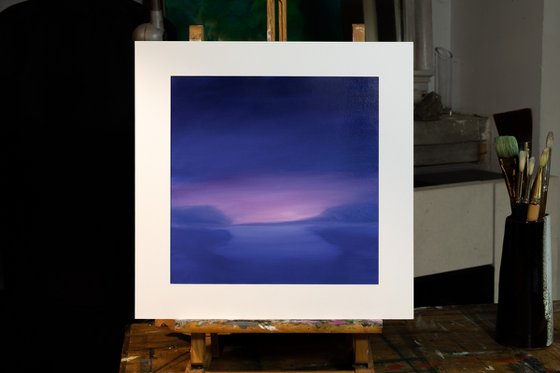 Polar night - landscape - Small size affordable art - Ideal decoration - Ready to frame