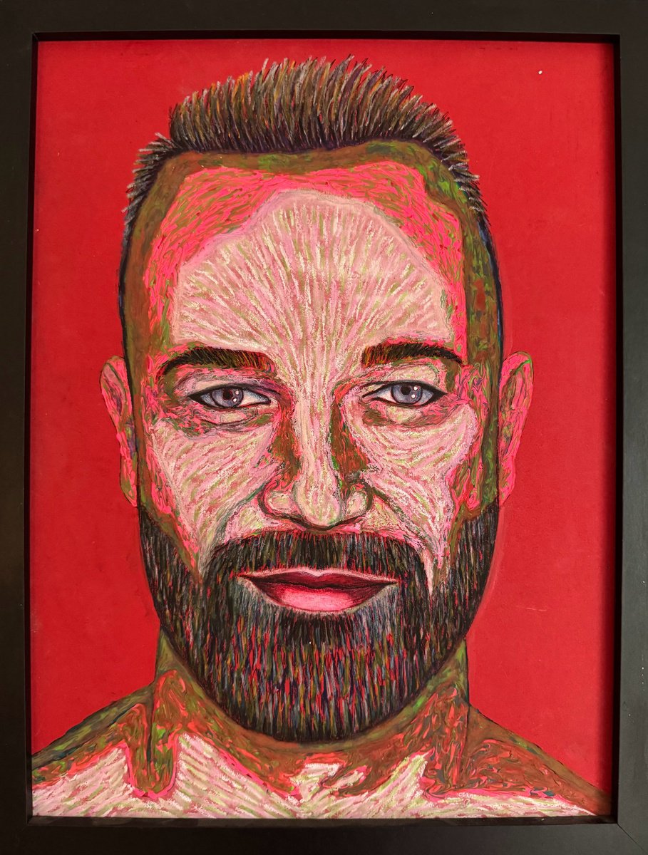 Photorealistic Portrait Painting By Stefano Pallara, 13 X 17", Selfie 110123, Original Artwork