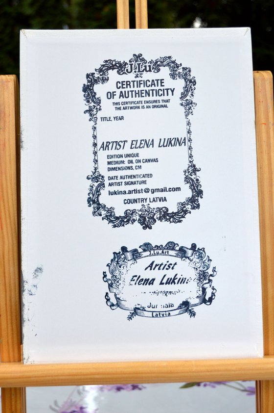 Funny pink ballerina.Miniature impasto oil.