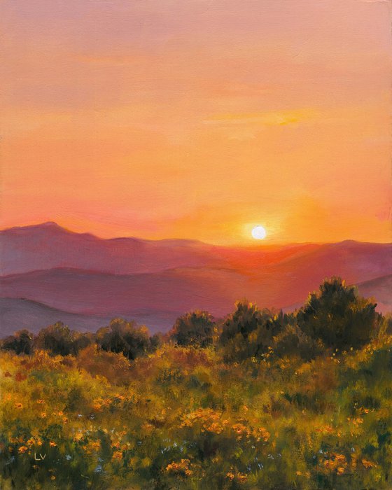 California golden hour landscape