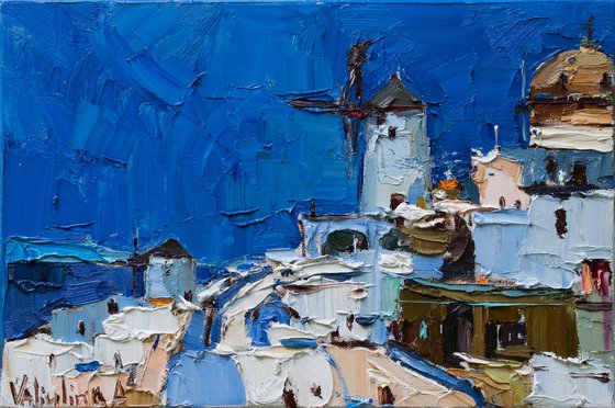 Santorini, Greece - Original landscape painting