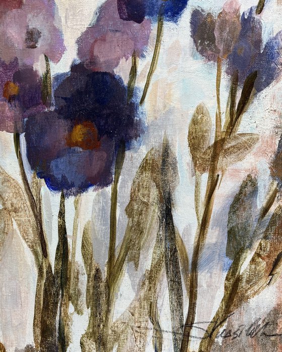 Abstracted Floral in Purple