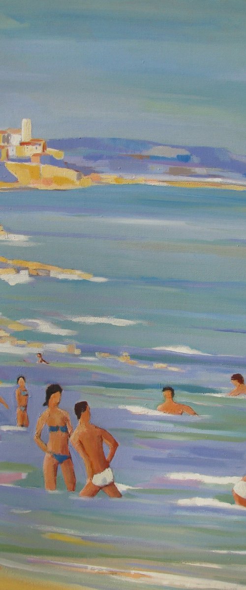Bathers on the French Riviera by Jean-Noël Le Junter