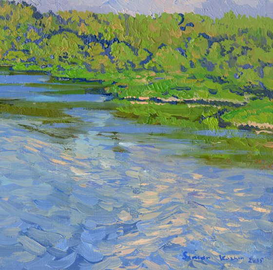 Silent evening in Luh river