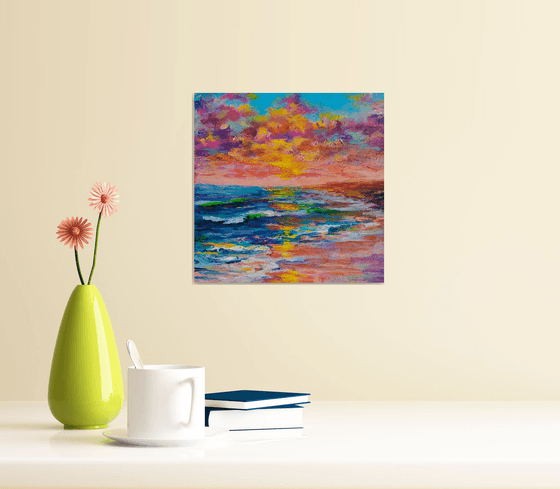 Sea waves landscape