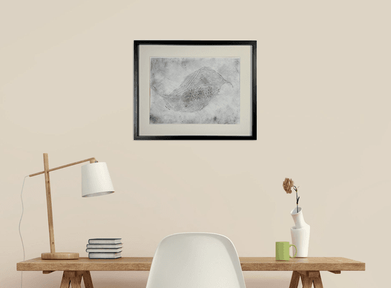 Black & white anthurium