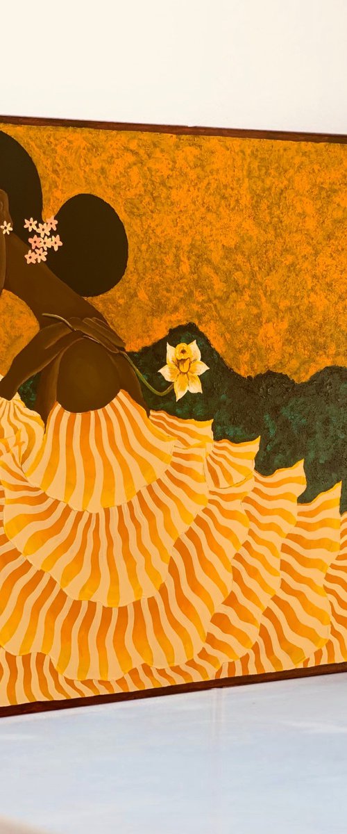 Daffodil Blooming by Hiranya R
