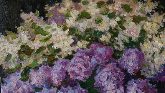 The Bouquet of Aromatic Lilacs - Lilacs painting