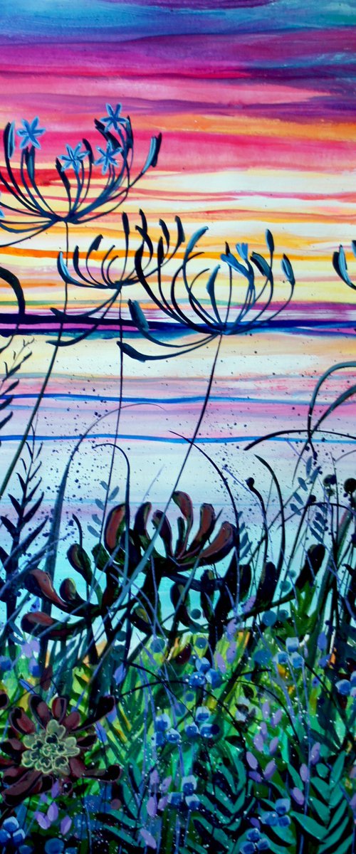 Isles of Scilly Sundown by Julia  Rigby