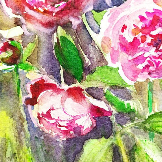 Peonies flowers