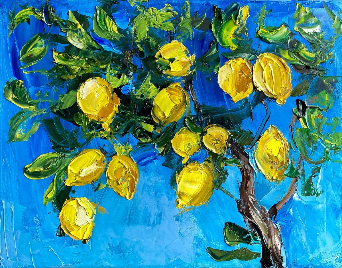 Lemon Landscape By Mily Art, 20 X 16, Artwork For Sale On Artfinder