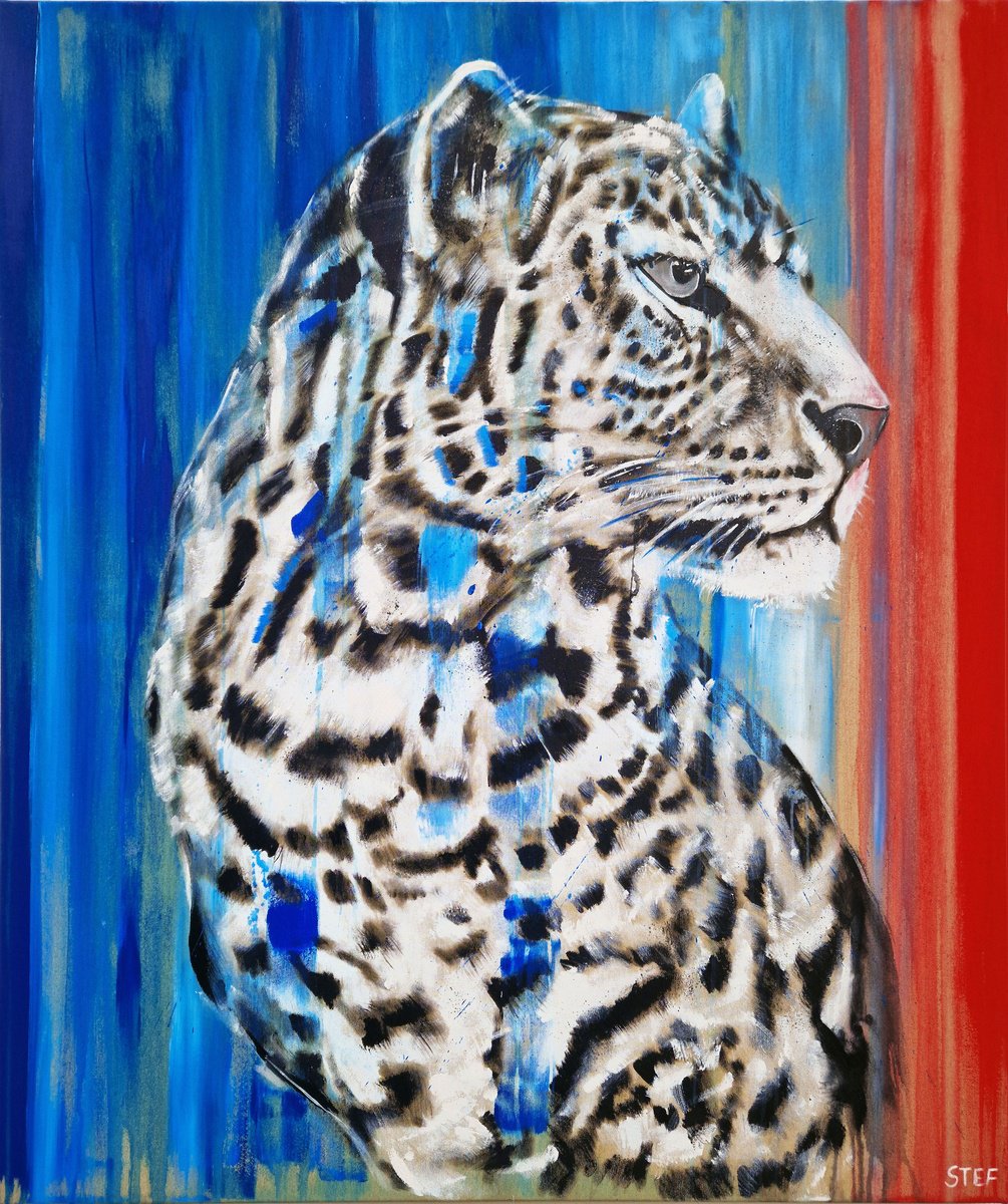 Leopard #5- Red List By Stefanie Rogge, 39 X 47, Artwork For Sale On Artfinder