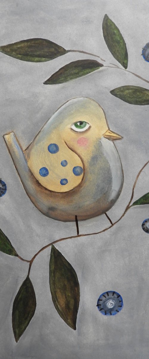 The bird between the leaves by Silvia Beneforti