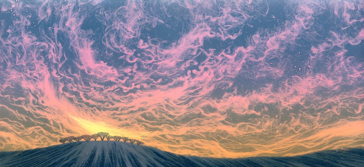 Expressive Limited Edition Print , Evening Rendezvous By Rebecca Vincent, 30 X 15, Artwork For Sale On Artfinder