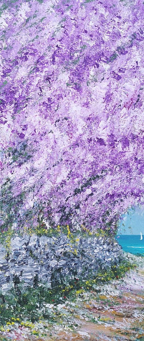 "Scents of Wisteria" - Cornish Seascape, Art, Skyscape by Mel Graham