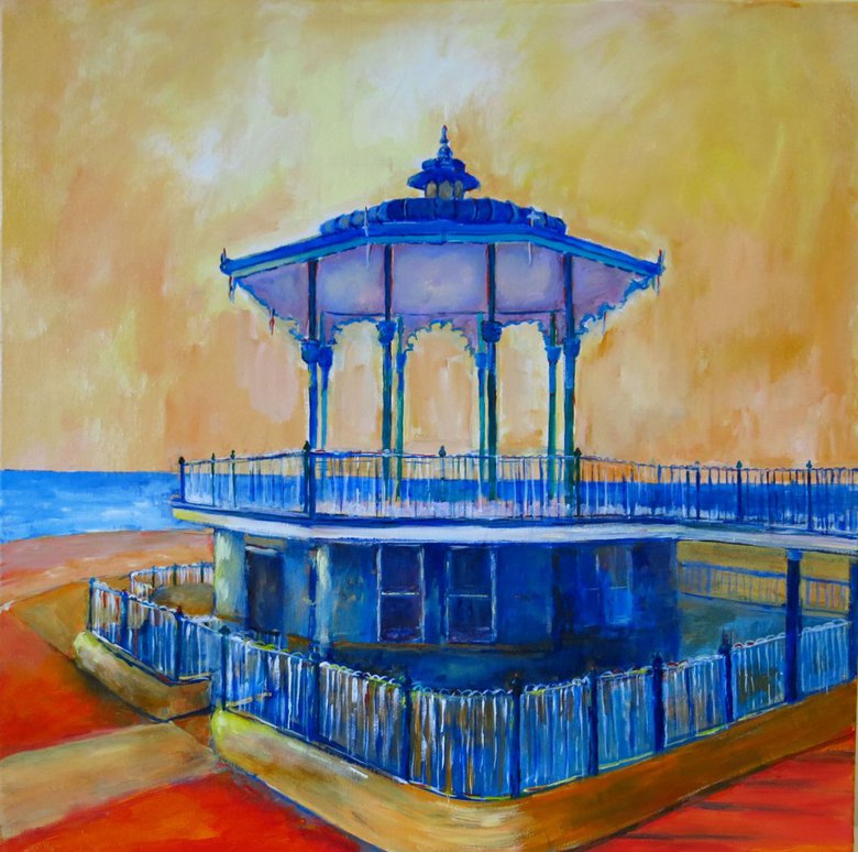 Brighton Bandstand Acrylic painting by Maureen Greenwood Artfinder