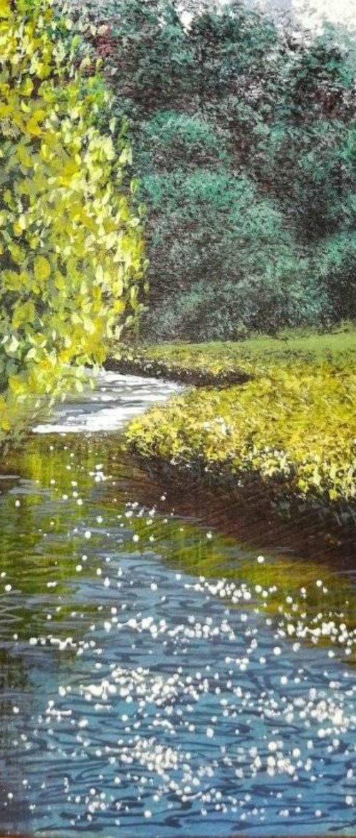 Summer Light Acrylic on panel 20x20cm by Eugene Gorbachenko