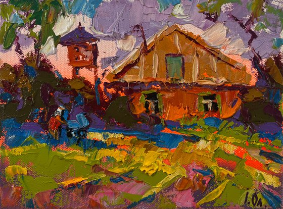 Sunset behind the clouds