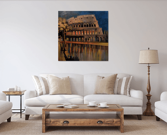 " Colosseum " - 100 x 100cm Original Oil Painting