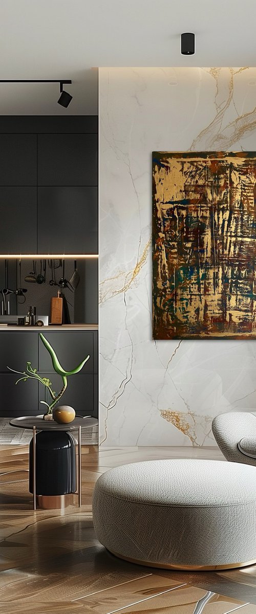 Gold Leaf 60x90 by Exclusive Arts