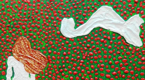 Poppy Fields Forever - Original, modern impressionist poppy floral fantasy impasto painting