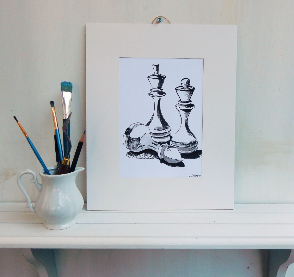 Chess, chess pieces. by Vita Schagen
