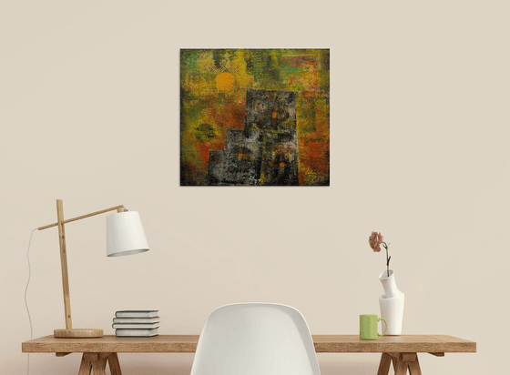 House at the End of the World - Abstract Painting