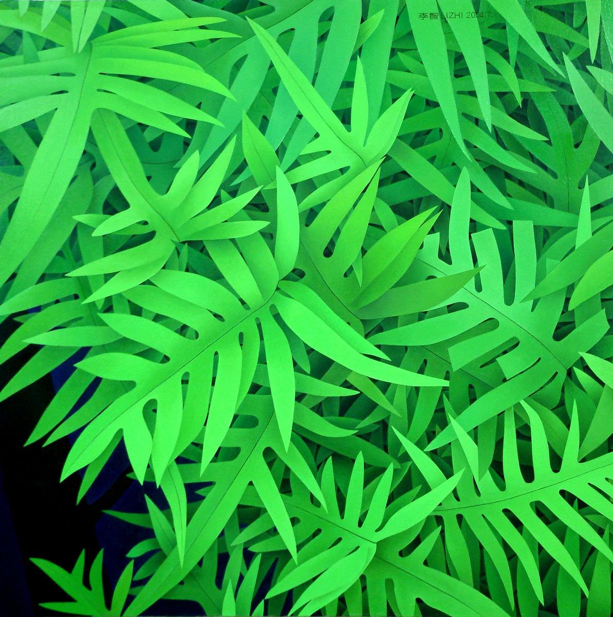 Abstract Oil Painting By Zhi Li, 31 X 31", Creative Work 25, Original Artwork