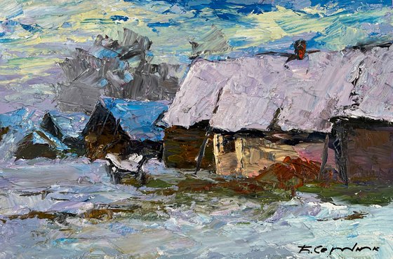 Winter Village Under the Snow