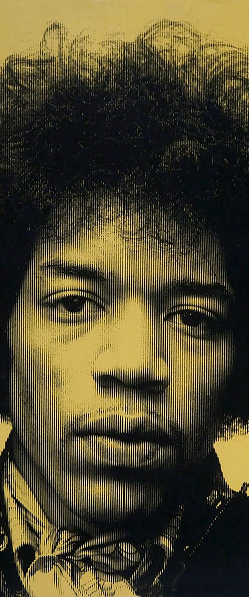 Jimi Hendrix-Gold by David Studwell