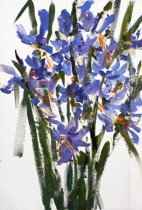 Irises /  ORIGINAL OIL PAINTING